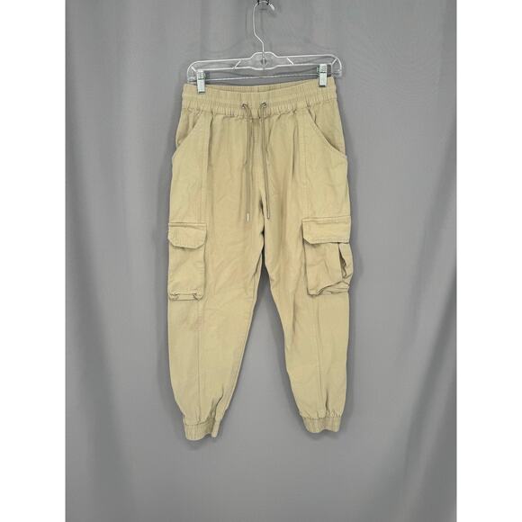 YoungLA Cargo Pants Mens Small Tan Utility Joggers Relaxed Fit Athletic Gym - Picture 1 of 12